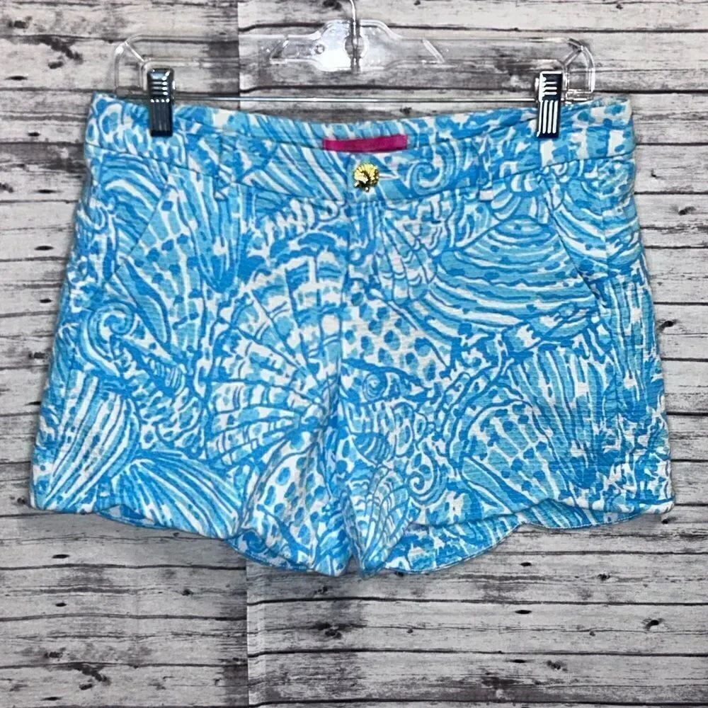 Lilly Pulitzer Palmita Stretch Shorts Sea Cups
